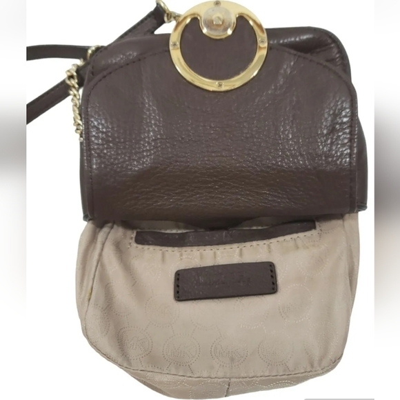 Michael Kors Fulton Crossbody Brown Leather Purs Bag. - Picture 6 of 12